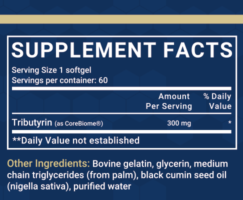 Butyrin Complete Gut Health Supplement, Gastrointestinal health