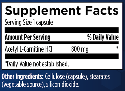 Acetyl-L-Carnitine - Healthy Brain and Cognition Support, 90 capsules